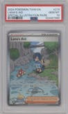  Lana's Aid from the 2024 Pokemon SV set graded by PSA and given an overall grade of 10.