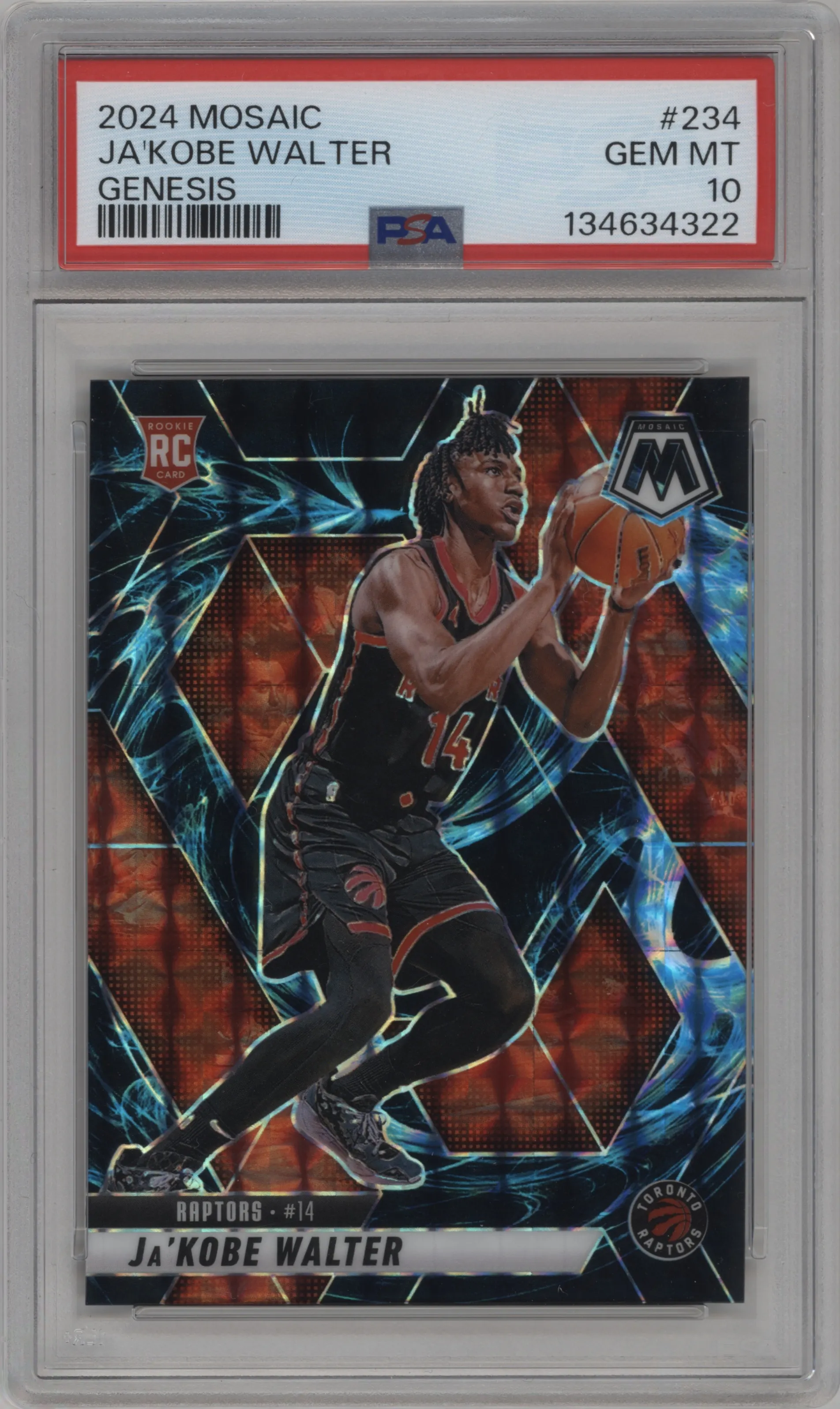 2024 Panini Mosaic Ja’Kobe Walter Genesis #234 PSA 10