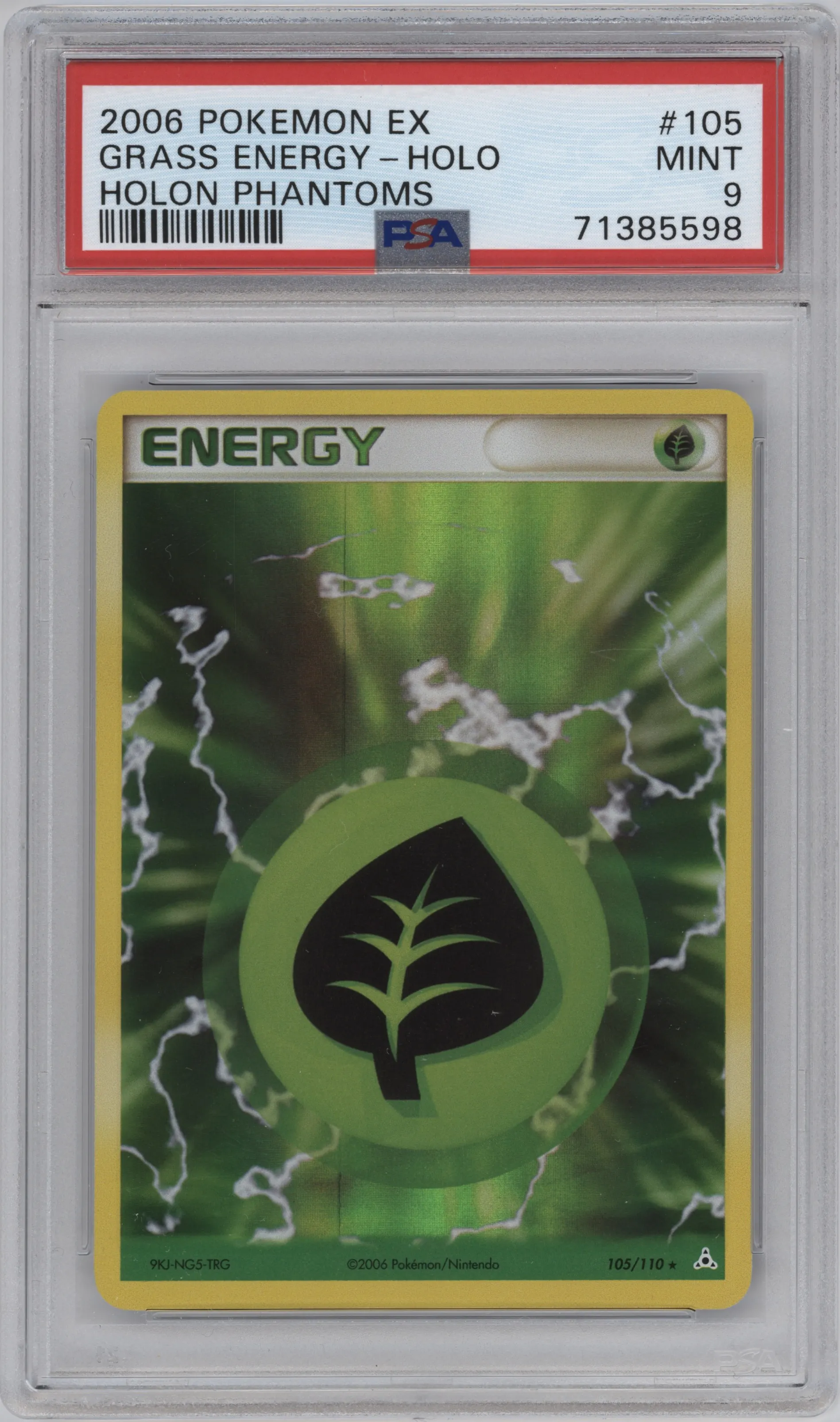 2006 Pokemon EX Holon Phantoms Grass Energy #105 PSA 9