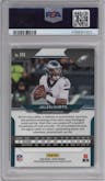 Jalen Hurts from the 2020 Panini Prizm set graded by PSA and given an overall grade of 10.
