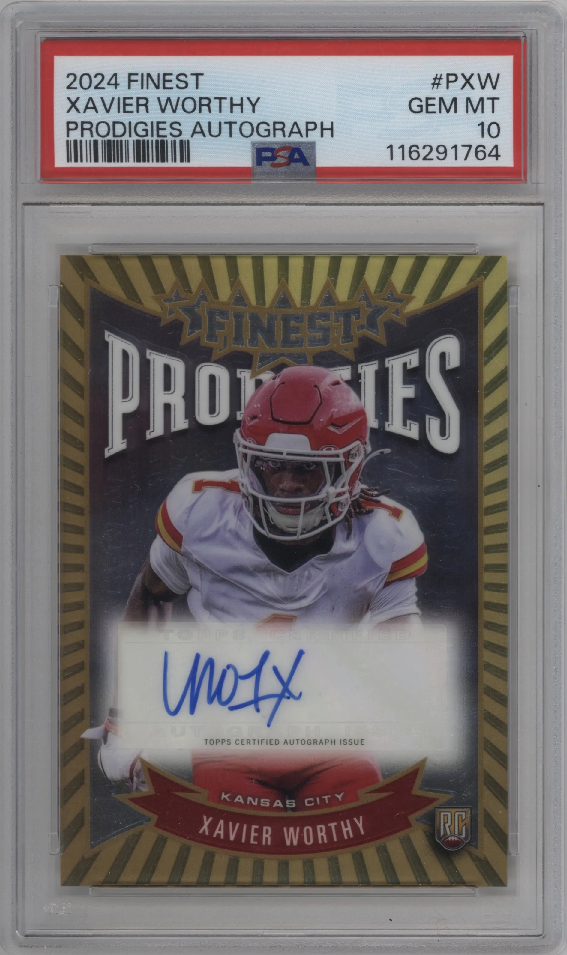 2024 Finest Prodigies Auto Xavier Worthy PSA 10