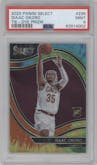 Isaac Okoro from the 2020-21 Panini Select  set featuring a Tie-Dye  parallel graded by PSA and given an overall grade of 9.