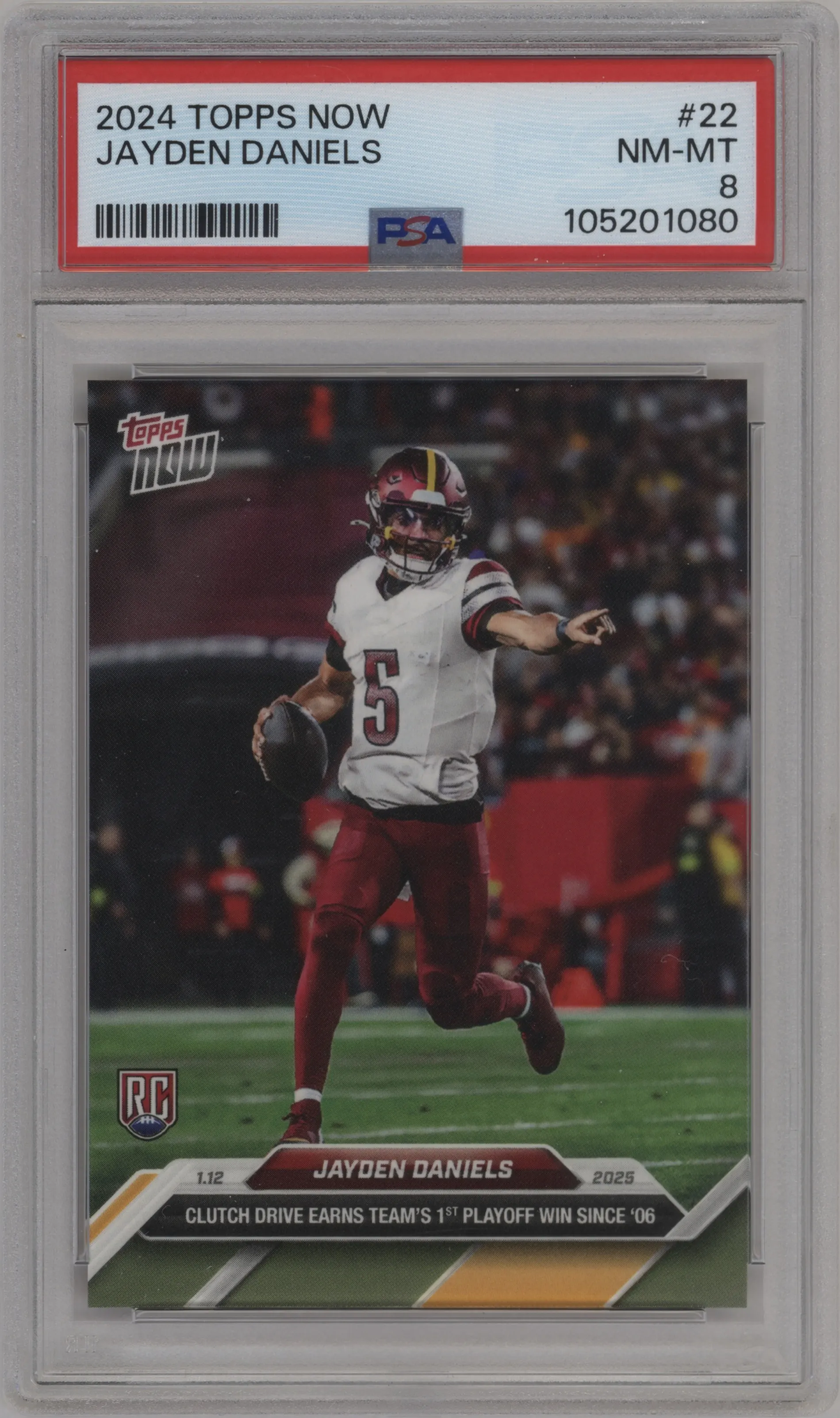 2024 Topps Now Jayden Daniels PSA 8