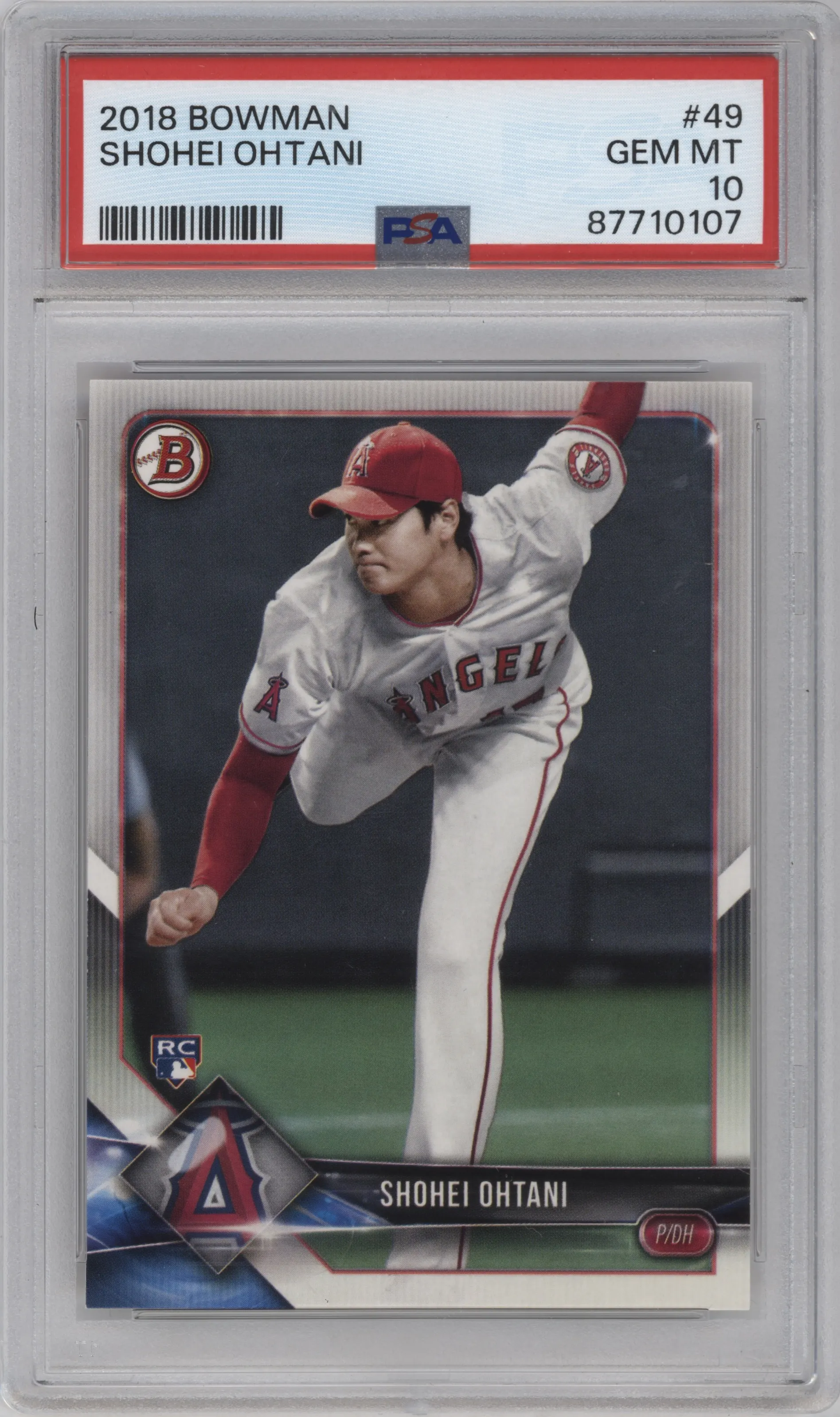 2018 Bowman Shohei Ohtani #49 PSA 10