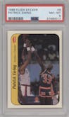 Patrick Ewing from the 1986-87 Fleer set graded by PSA and given an overall grade of 8.