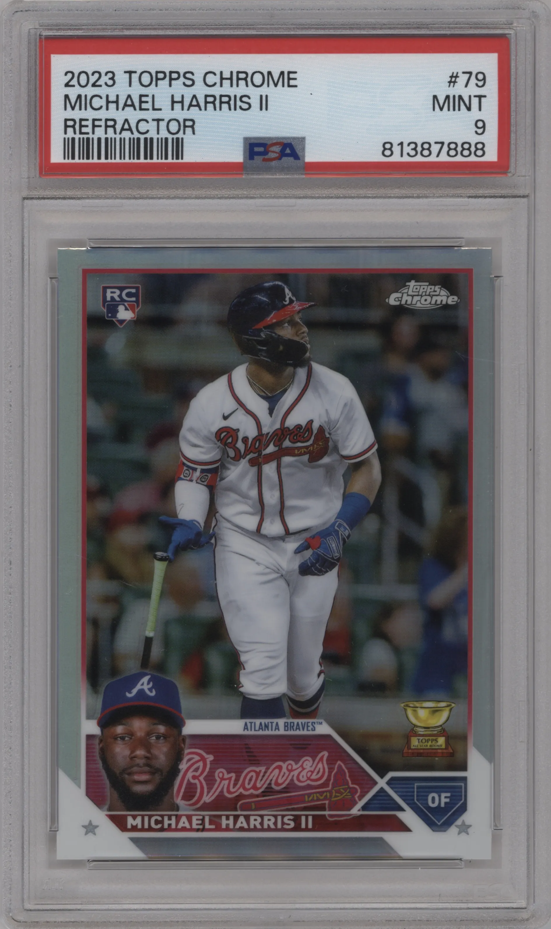 2023 Topps Chrome Michael Harris II Refractor #79 PSA 9