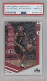 Shai Gilgeous-Alexander from the 2018-19 Panini Chronicles set graded by PSA and given an overall grade of 10.
