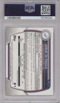 Josue De Paula from the 2023 Bowman  set graded by PSA and given an overall grade of 10.