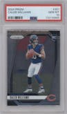 Caleb Williams from the 2024 Panini Prizm set graded by PSA and given an overall grade of 10.