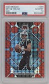 Bryce Young  from the 2023 Panini Mosaic set featuring a Red Mosaic parallel graded by PSA and given an overall grade of 10.