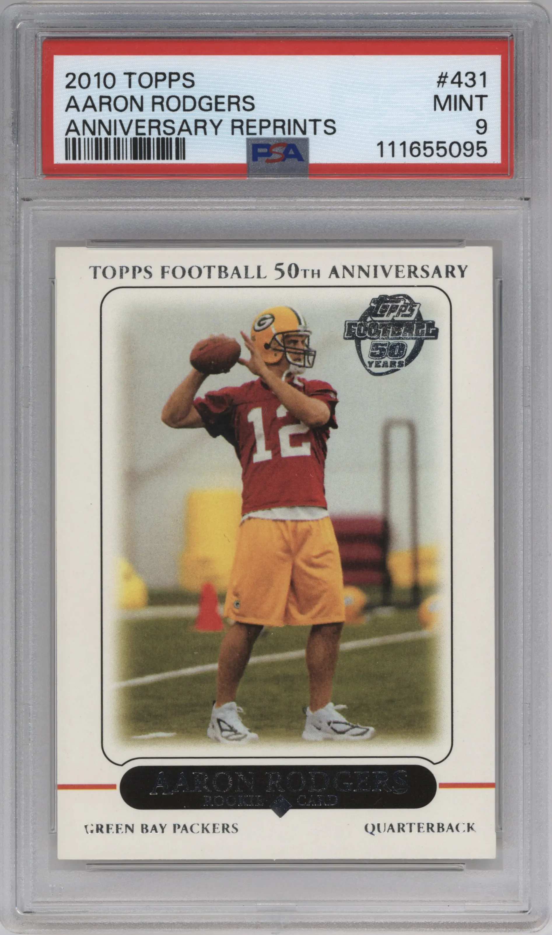 2010 Topps Anniversary Reprints Aaron Rodgers #431 PSA 9