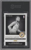 Domantas Sabonis from the 2018-19 Panini Noir set graded by SGC and given an overall grade of 9.5.
