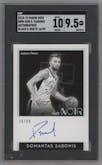 Domantas Sabonis from the 2018-19 Panini Noir set graded by SGC and given an overall grade of 9.5.