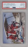 Justin Upton/Shohei Ohtani/Mike Trout from the 2018 Topps Update set graded by PSA and given an overall grade of 10.