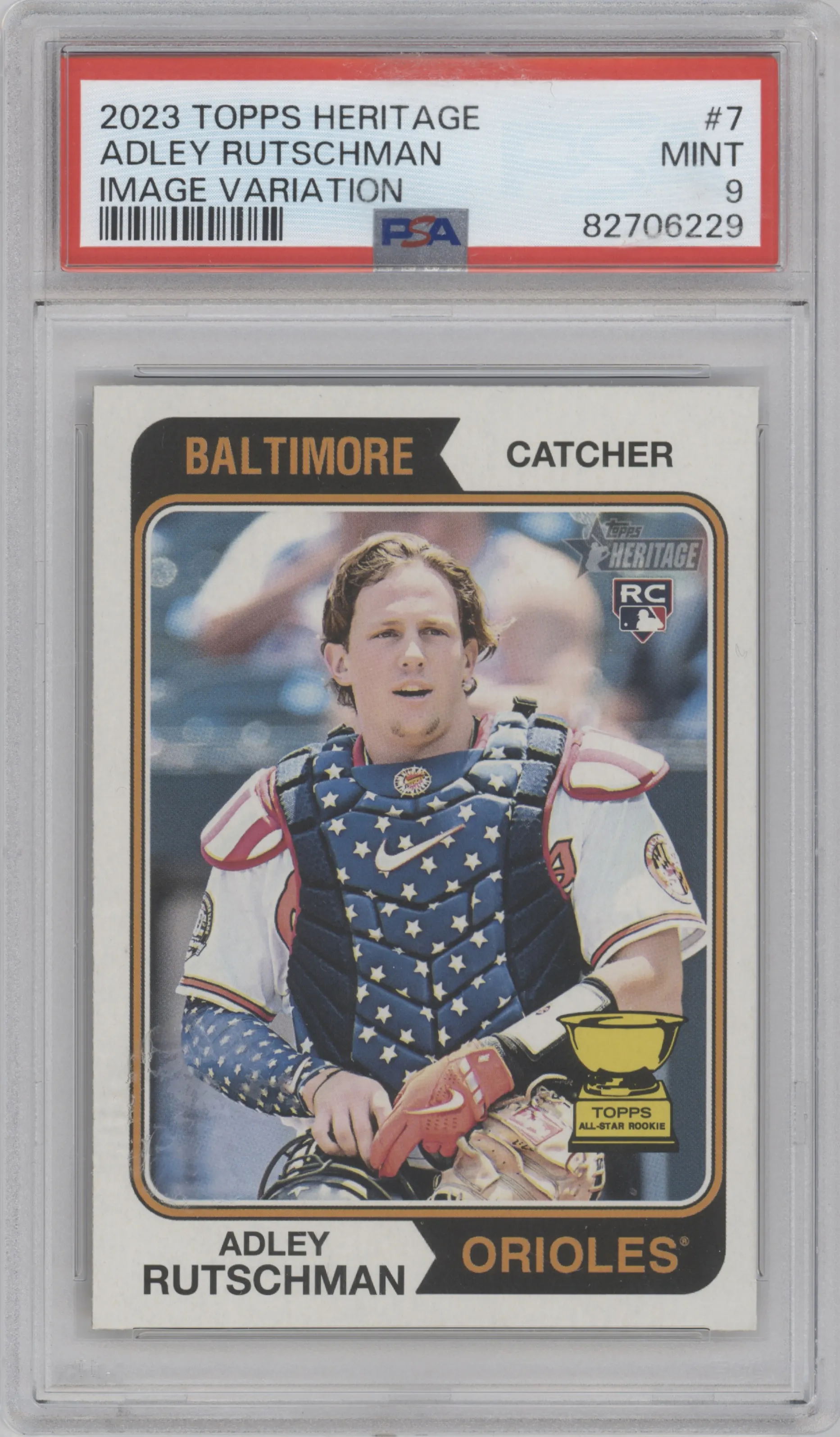 2023 Topps Heritage Variation Adley Rutschman PSA 9