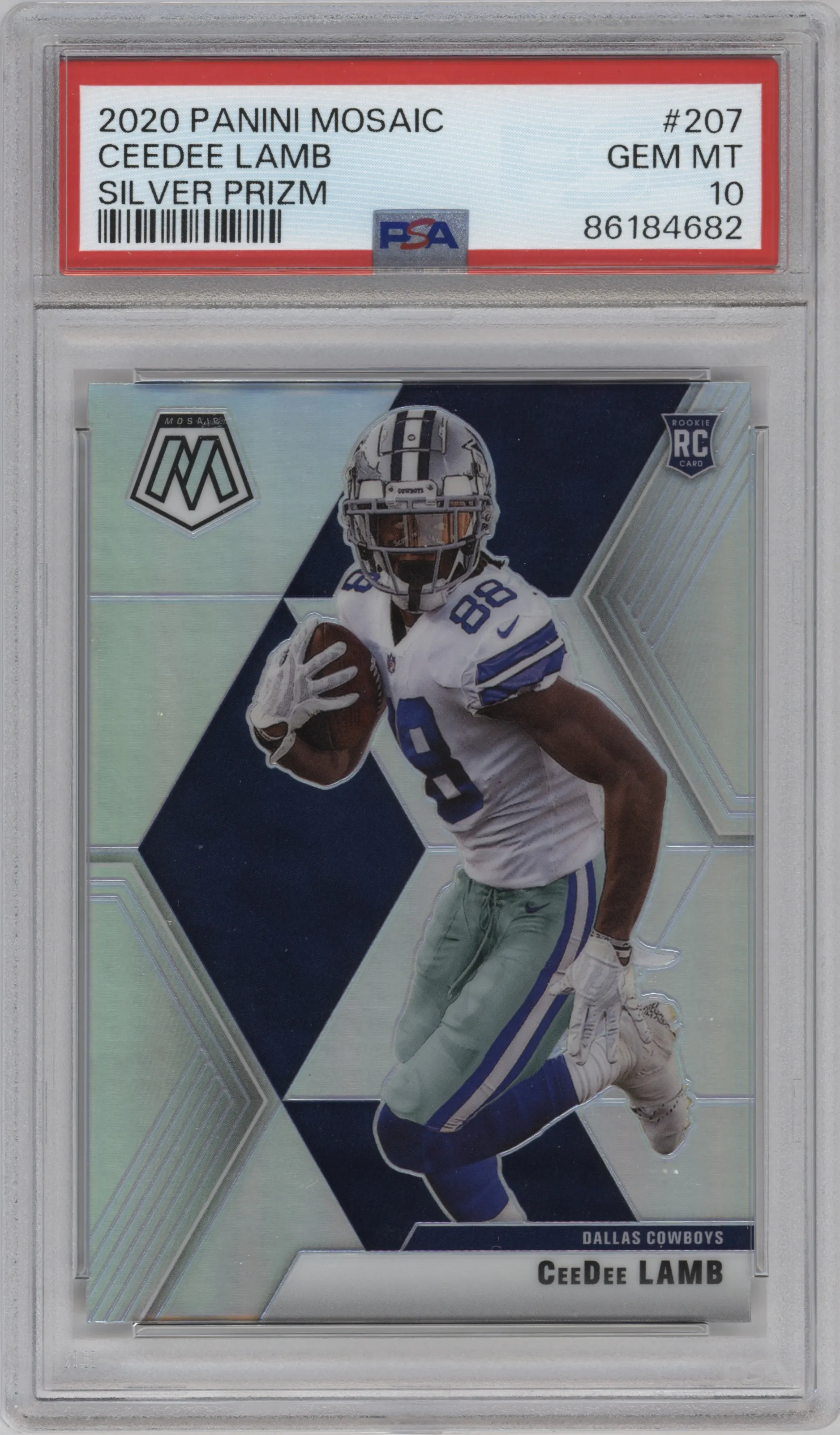 2020 Panini Mosaic CeeDee Lamb Silver PSA 10