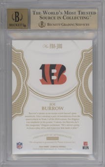 Joe Burrow from the 2020 Panini Flawless set graded by Beckett and given an overall grade of 9.5.