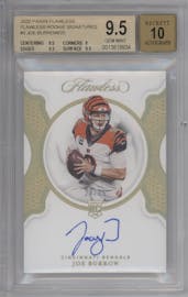 Joe Burrow from the 2020 Panini Flawless set graded by Beckett and given an overall grade of 9.5.