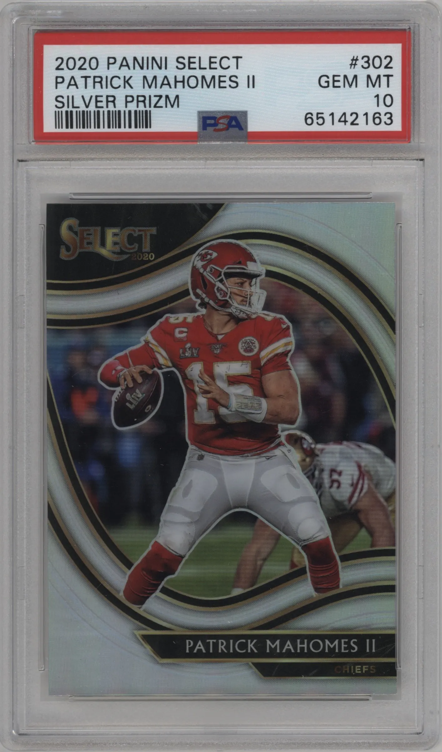 2020 Panini Select Field Lvl. Patrick Mahomes II Silver Prizm PSA 10