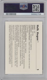 Hulk Hogan from the 1990 Classic WWF set graded by PSA and given an overall grade of 8.