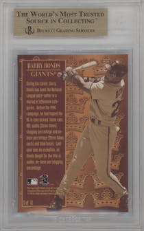 Barry Bonds  from the 1997 Fleer Ultra set graded by Beckett and given an overall grade of 9.5.