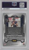C.J. Stroud from the 2023 Panini Prizm set featuring a Neon Green Pulsar parallel graded by PSA and given an overall grade of 10.