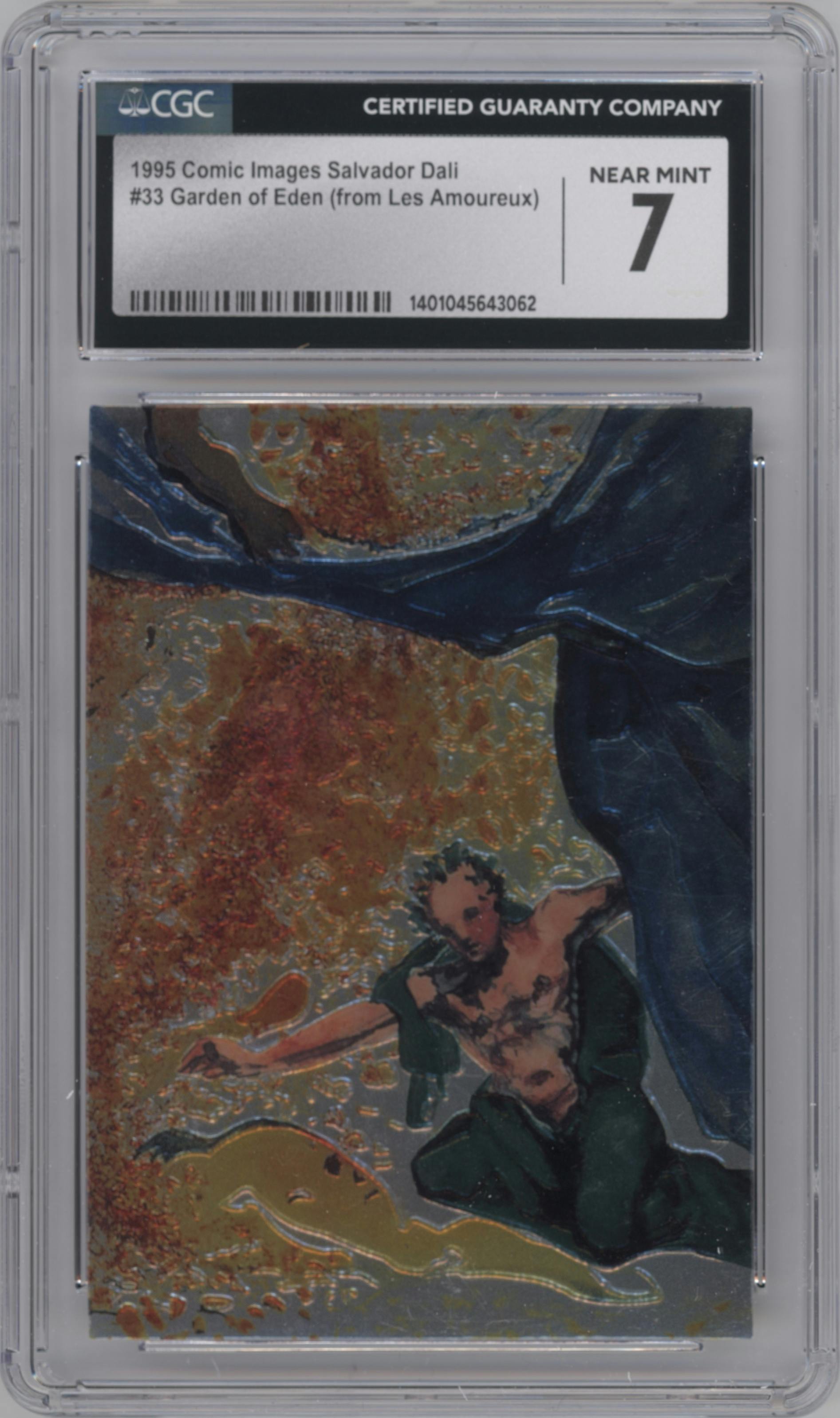 Garden of Eden (from Les Amoureux) from the 1995 Comic Images Salvador Dali All-Chromium set graded by CSG and given an overall grade of 7.