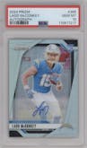 Ladd McConkey from the 2024 Panini Prizm set graded by PSA and given an overall grade of 10.