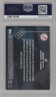 Babe Ruth/Aaron Judge from the 2017 Topps Now set graded by PSA and given an overall grade of 10.