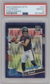C.J. Stroud from the 2023 Donruss Optic set featuring a  Purple Shock parallel graded by PSA and given an overall grade of 10.