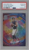 Caleb Williams from the 2024 Panini Spectra set graded by PSA and given an overall grade of 10.