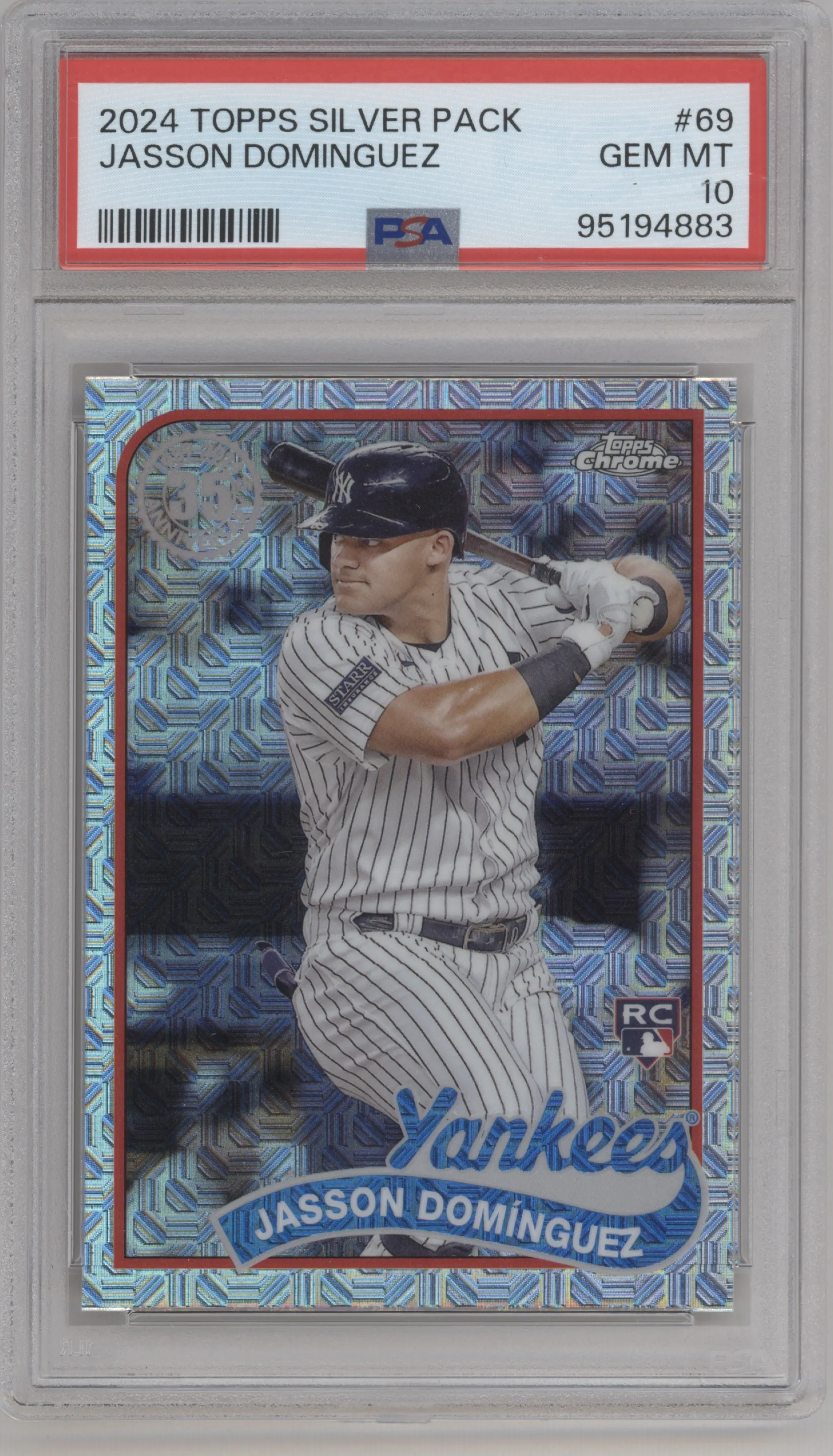 2024 Topps Series 2 Silver Pack 1989 Topps Jasson Dominguez PSA 10