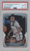 Juju Watkins from the 2022-23 Bowman University Chrome set featuring a Refractor parallel graded by PSA and given an overall grade of 10.