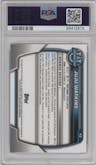 Juju Watkins from the 2022-23 Bowman University Chrome set featuring a Refractor parallel graded by PSA and given an overall grade of 10.