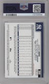 Aaron Judge from the 2025 Topps set graded by PSA and given an overall grade of 9.