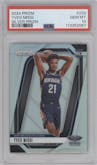 Yves Missi from the 2024-25 Panini Prizm set featuring a Silver Prizm parallel graded by PSA and given an overall grade of 10.