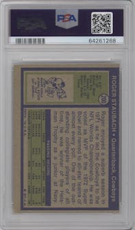 Roger Staubach from the 1972 Topps set graded by PSA and given an overall grade of 3.