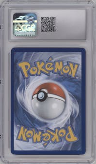 Blastoise from the 2021 Pokemon SWSH set featuring a Base Set parallel graded by CSG and given an overall grade of 9.