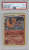 Charizard from the 2016 Pokemon XY set graded by PSA and given an overall grade of 9.