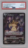Mimikyu V from the 2022 Pokemon SWSH set graded by PSA and given an overall grade of 10.