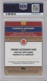 Carmelo Anthony from the 2024 Topps Chrome McDonald's All-American set featuring a Red Refractor parallel graded by PSA and given an overall grade of 9.