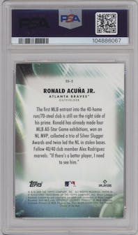 Ronald Acuna Jr. from the 2024 Topps Update set graded by PSA and given an overall grade of 9.