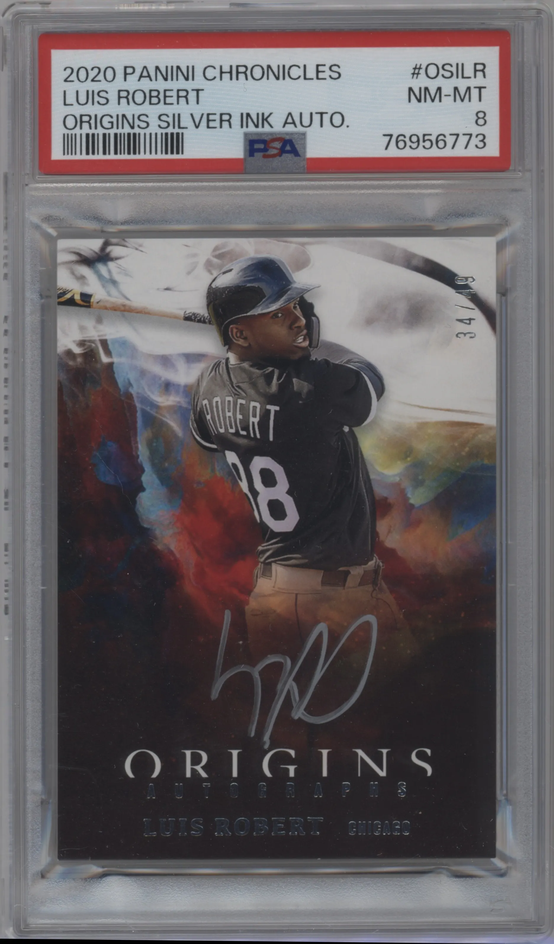 2020 Panini Chronicles Origins Auto Luis Robert #OSI-LR PSA 8