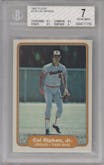 Cal Ripken Jr. from the 1982 Fleer set graded by Beckett and given an overall grade of 7.