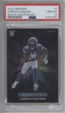 Jordan Addison from the 2023 Panini Obsidian set graded by PSA and given an overall grade of 10.