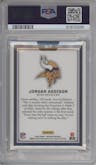 Jordan Addison from the 2023 Panini Obsidian set graded by PSA and given an overall grade of 10.