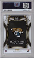 Travis Hunter from the 2024 Panini Select set graded by PSA and given an overall grade of 10.