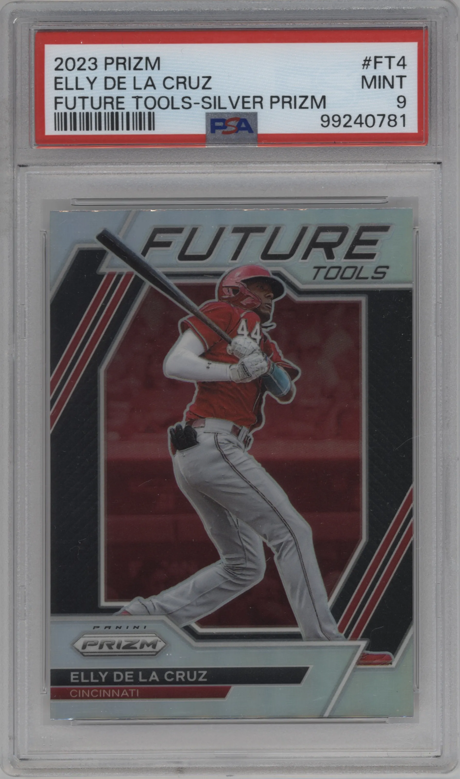 2023 Panini Prizm Future Tools Elly De La Cruz Silver Prizm PSA 9