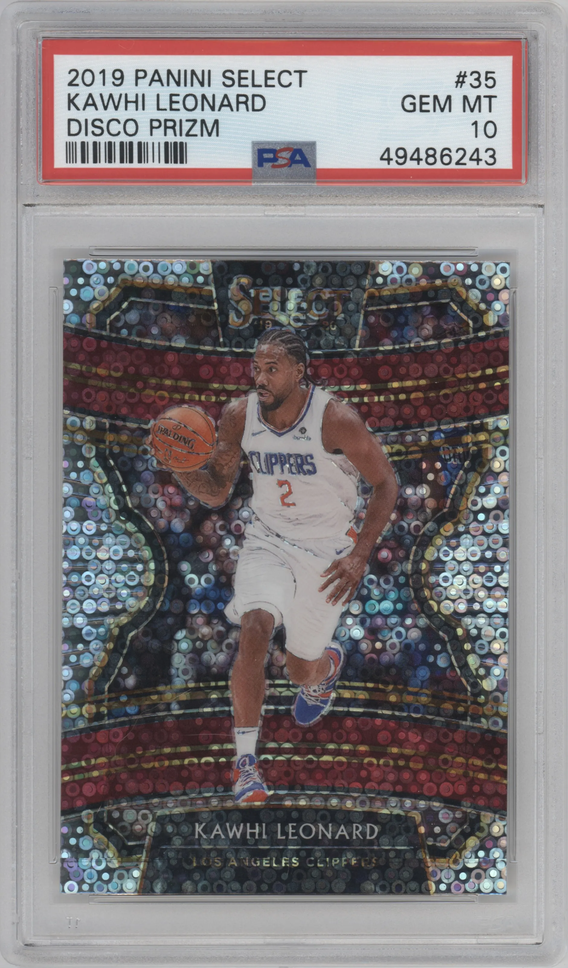 2019 Panini Select Kawhi Leonard Disco #35 PSA 10