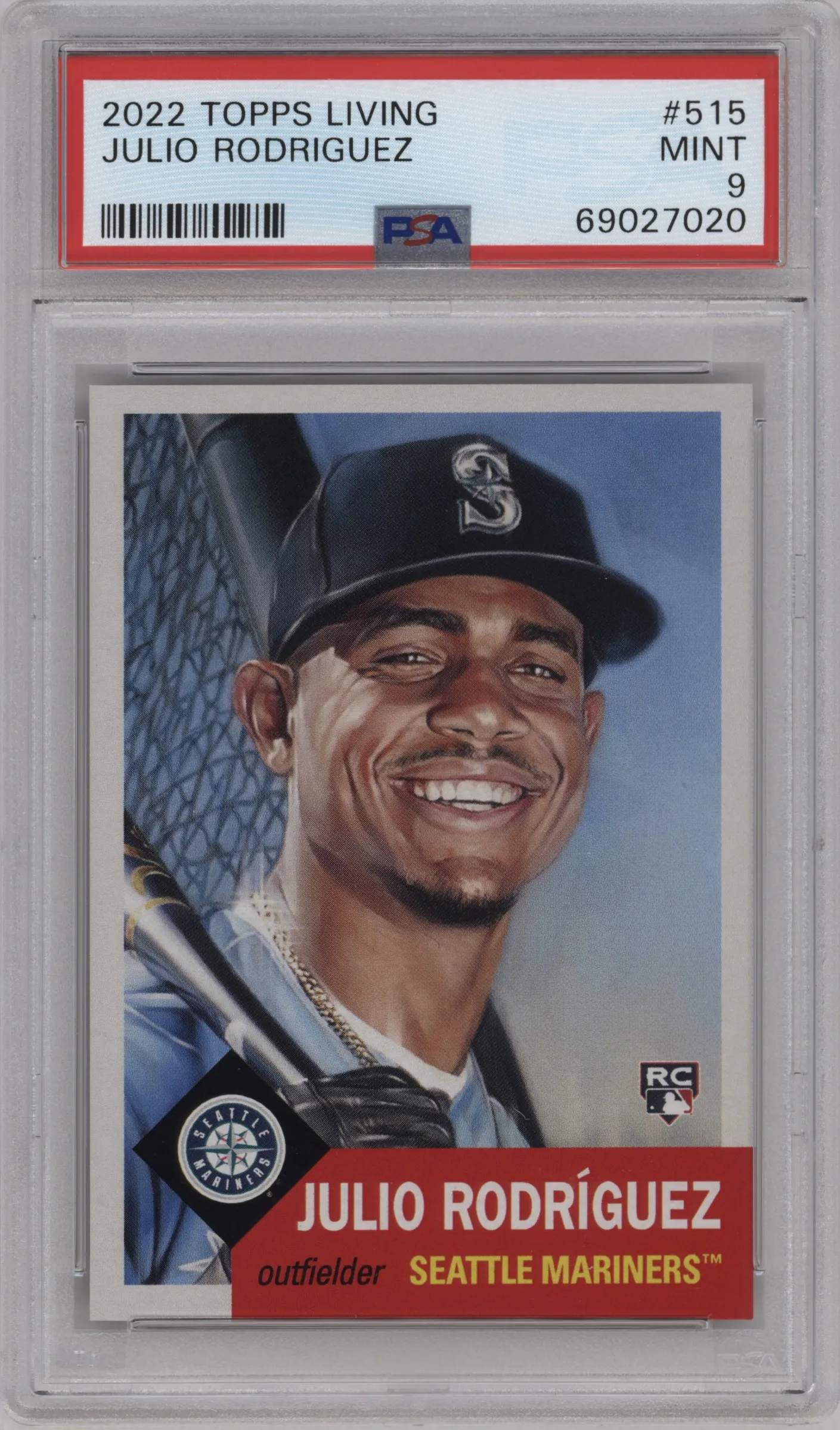2018 Ultimate Topps Living Set 2022 Julio Rodriguez PSA 9